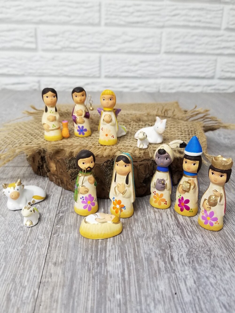 Miniature Ceramic Nativity Set